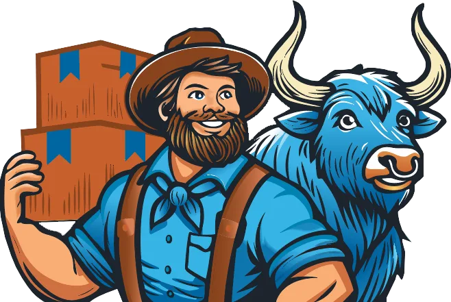 Trent Moving and Storage mover with blue ox